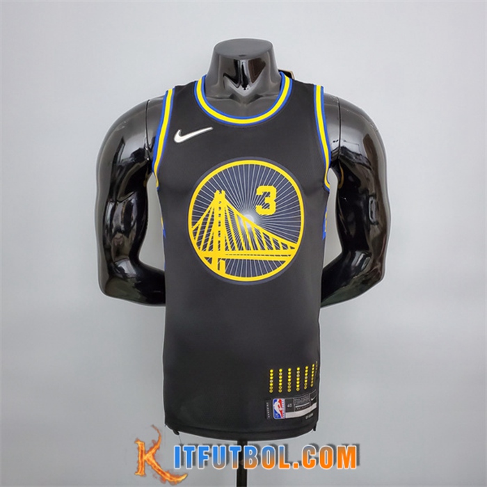 Camisetas Golden State Warriors (Poole #3) Negro 75th Anniversary City Edition