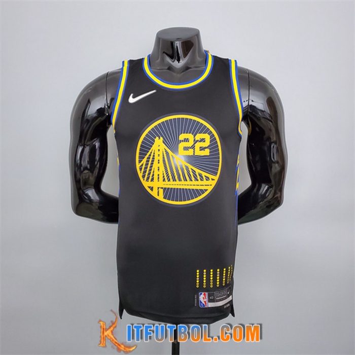 Camisetas Golden State Warriors (Wiggins #22) Negro 75th Anniversary City Edition