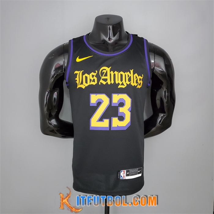 Camisetas Los Angeles Lakers (James #23) 2021 Negro