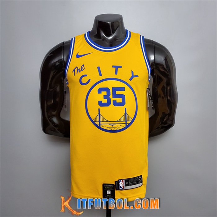 Camisetas Golden State Warriors (Durant #35) Amarillo Tram Version