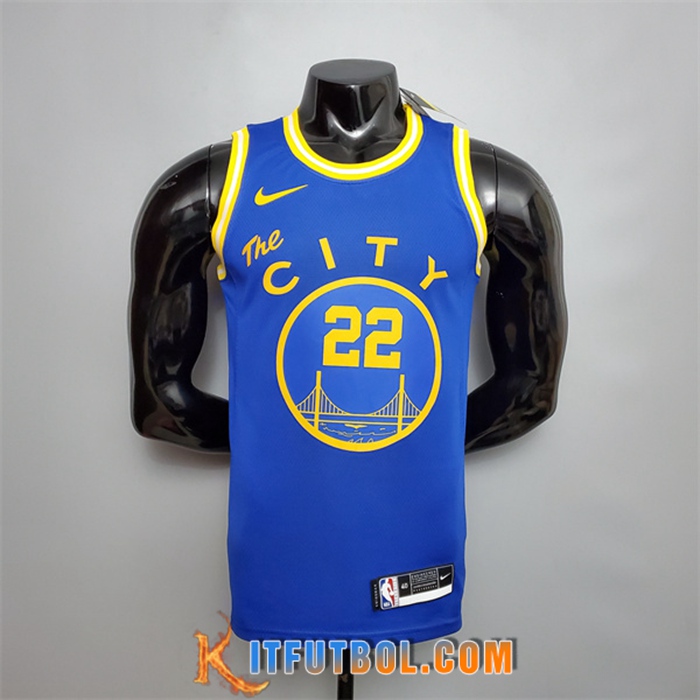 Camisetas Golden State Warriors (Wiggins #22) Azul Tram Version