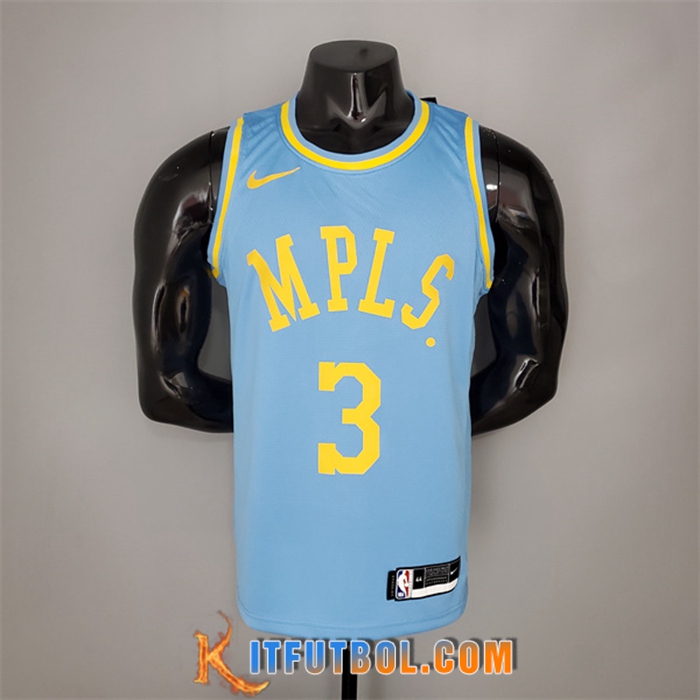 Camisetas Los Angeles Lakers (Davis #3) 2021 Azul Minneapolis Edition