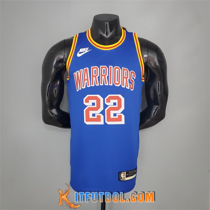 Camisetas Golden State Warriors (Wiggins #22) Azul 75th Anniversary