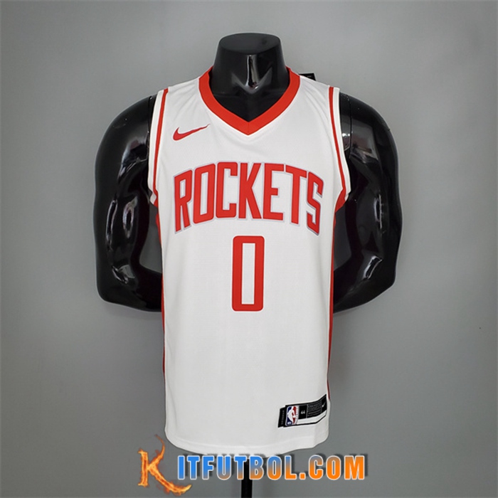 Camisetas Houston Rockets (Westbrook #0) 2021 Blanco