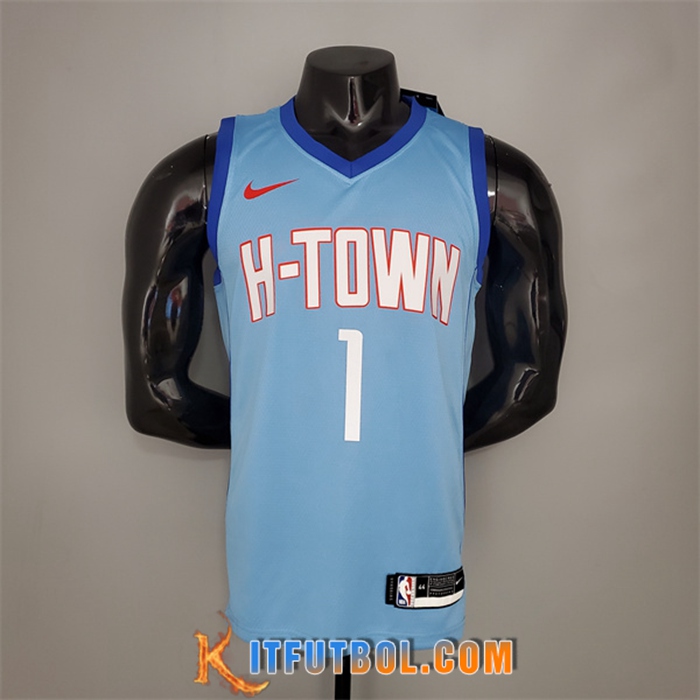 Camisetas Houston Rockets (McGrady #1) 2021 Azul City Edition