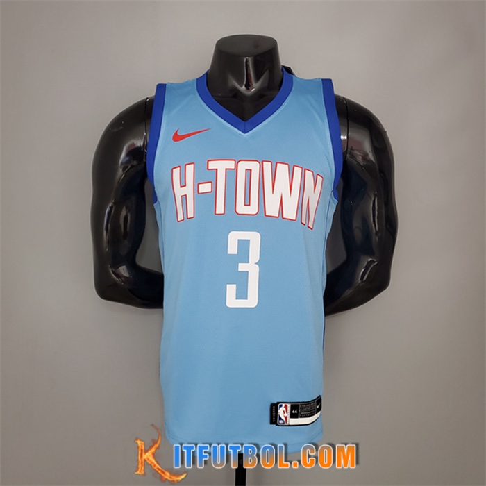 Camisetas Houston Rockets (Paul #3) 2021 Azul City Edition