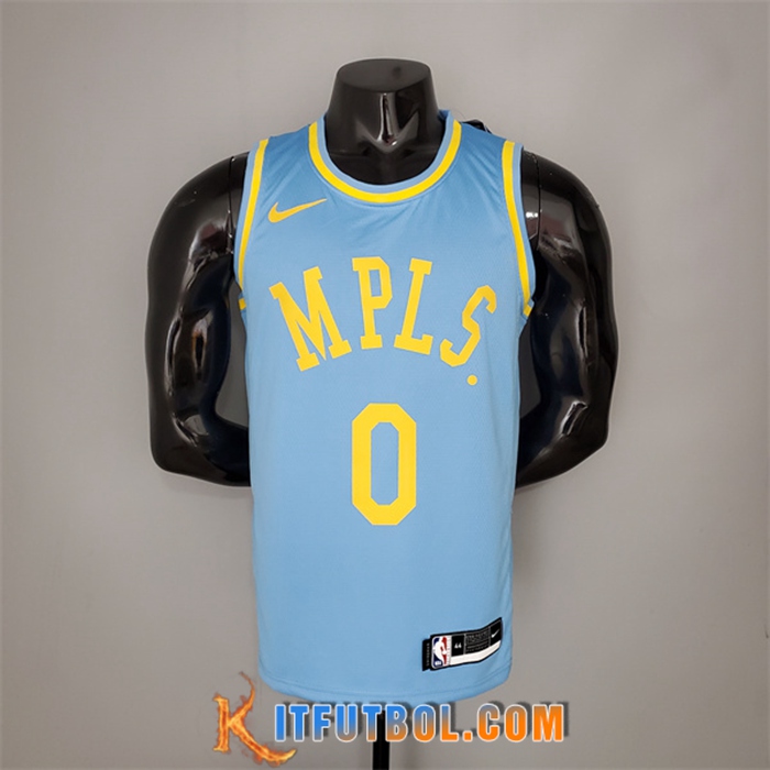 Camisetas Los Angeles Lakers (Young #0) 2021 Azul Minneapolis Edition