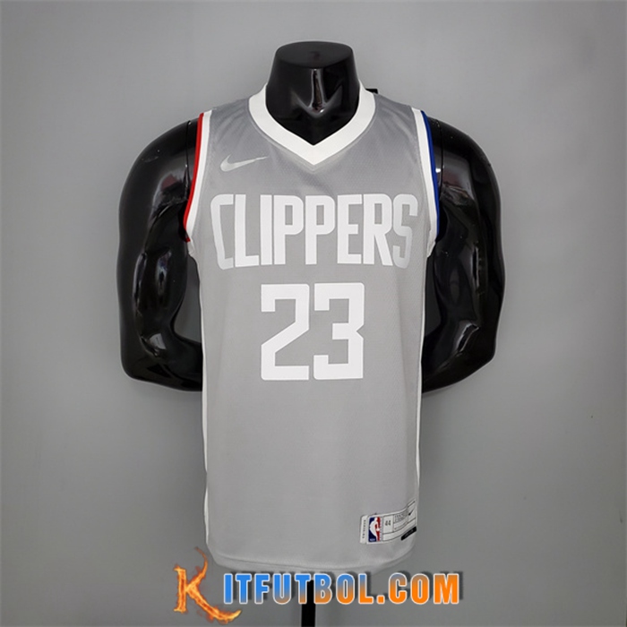 Camisetas Los Angeles Clippers (Williams #23) 2021 Gris Bonus Edition