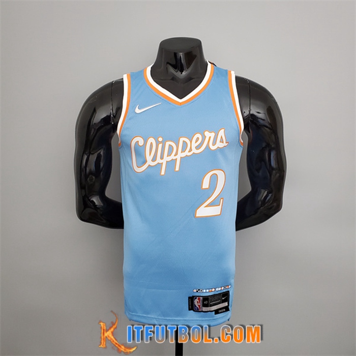Camisetas Los Angeles Clippers (Leonard #2) 2022 Season Azul City Edition