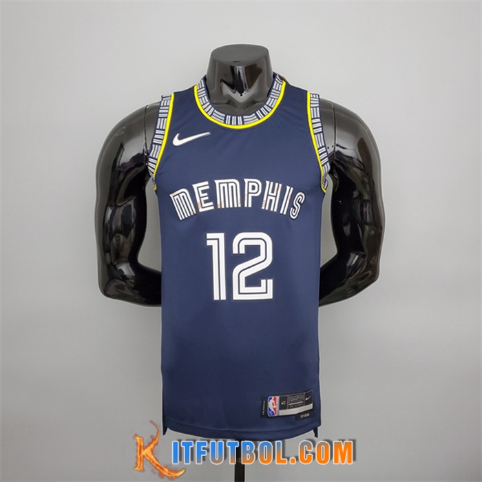 Camisetas Memphis Grizzlies (Morant #12) 2022 Season Azul Royal City Edition