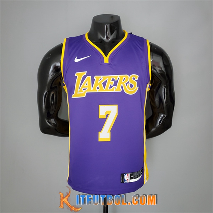 Camisetas Los Angeles Lakers (Anthony #7) Púrpura/Amarillo