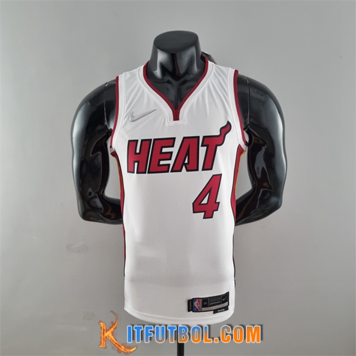 Camisetas Miami Heat (Oladipo #4) Blanco 75th Anniversary