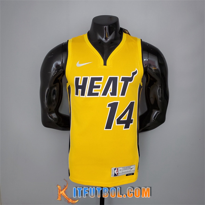 Camisetas Miami Heat (Herro #14) 2021 Amarillo Bonus Edition