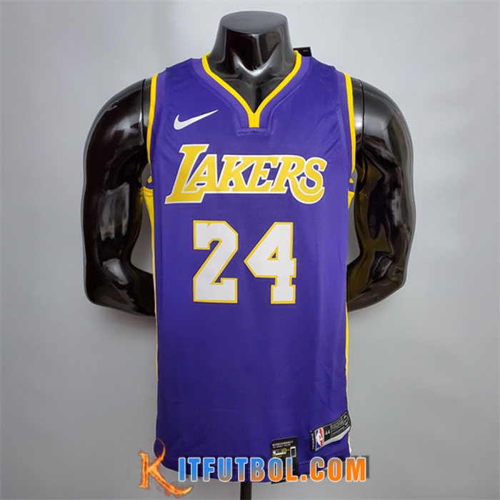 Camisetas Los Angeles Lakers (Bryant #24) Púrpura/Amarillo