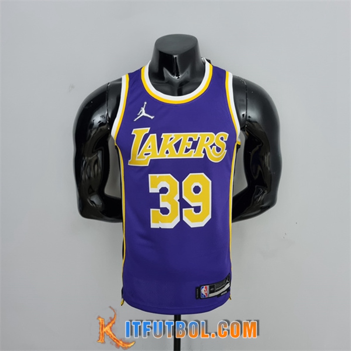 Camisetas Los Angeles Lakers (Howard #39) Púrpura 75th Anniversary