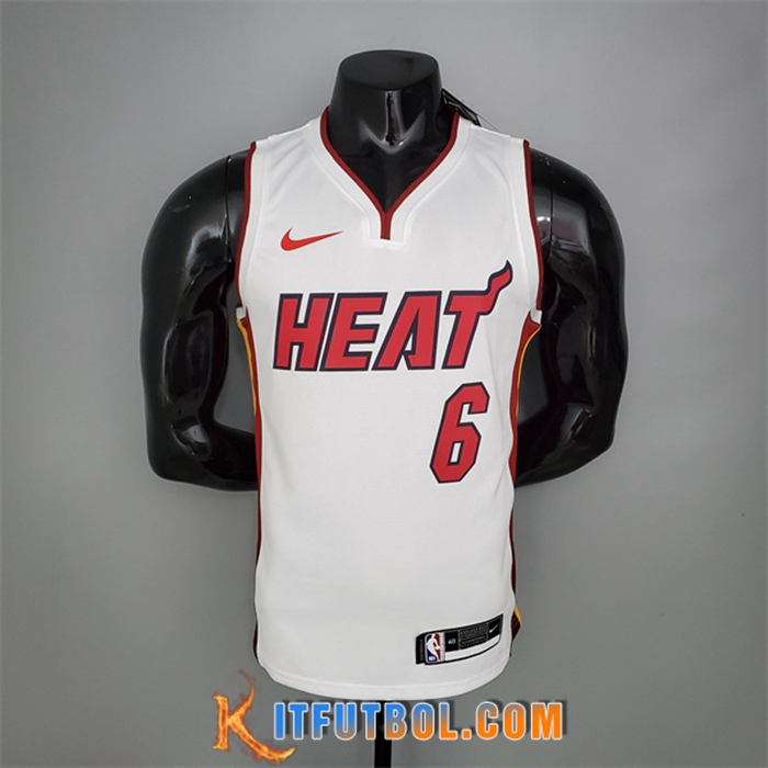 Camisetas Miami Heat (James #6) Blanco
