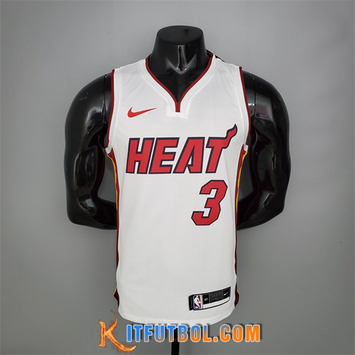 Camisetas Miami Heat (Wade #3) Blanco