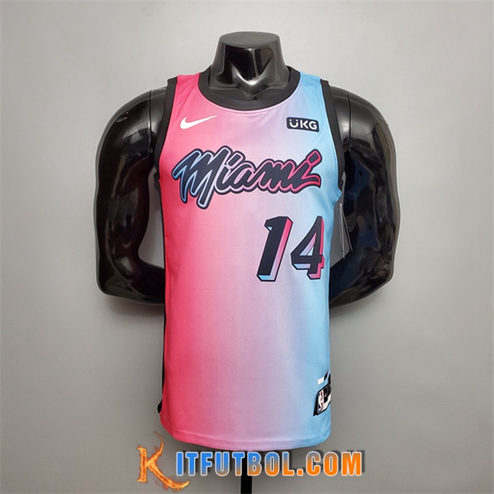 Nueva Camisetas Miami Heat (Herro #14) Rosa/Azul Gradient Color City Edition