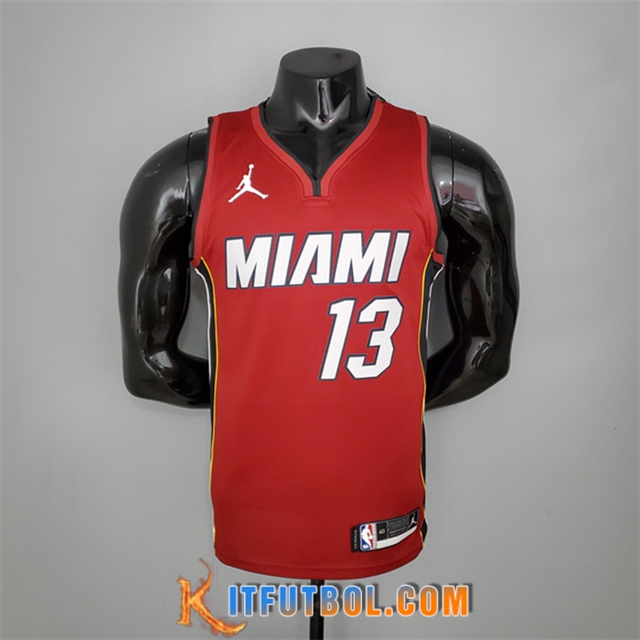 Nueva Camisetas Miami Heat (Adebayo #13) Vino tinto