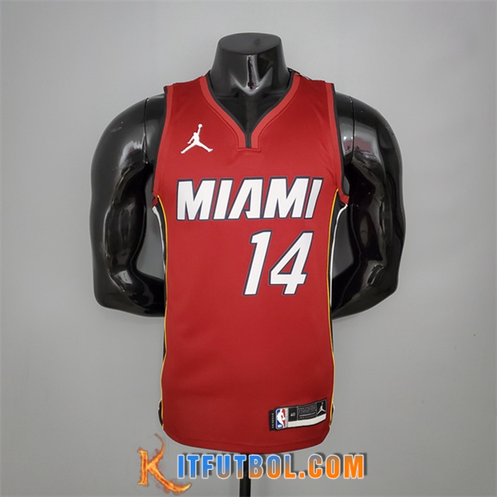 Nueva Camisetas Miami Heat (Herro #14) Vino tinto