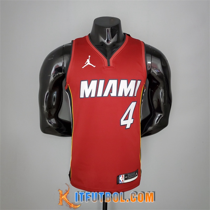 Nueva Camisetas Miami Heat (Oladipo #4) Vino tinto