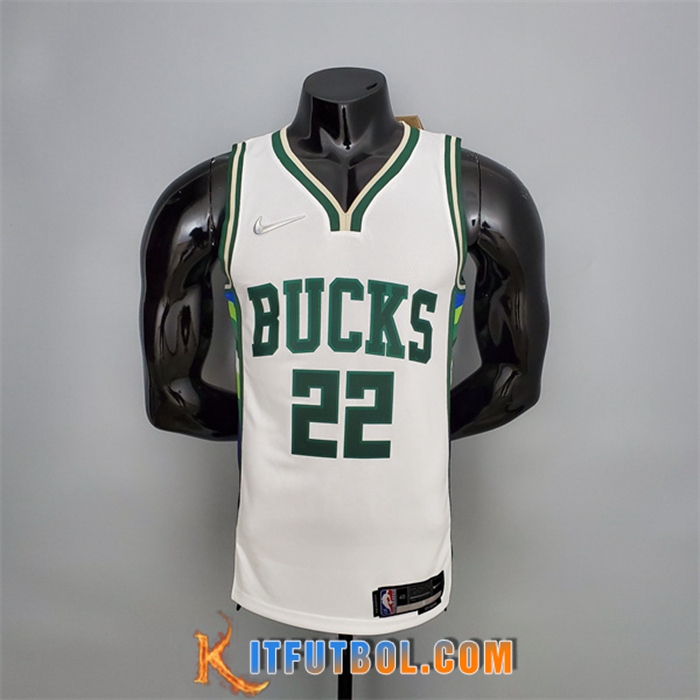 Camisetas Milwaukee Bucks (Middleton #22) 2022 Blanco
