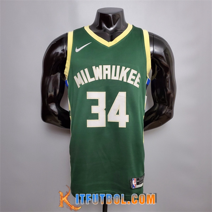 Camisetas Milwaukee Bucks (Antetokounmpo #34) Fruits Verde
