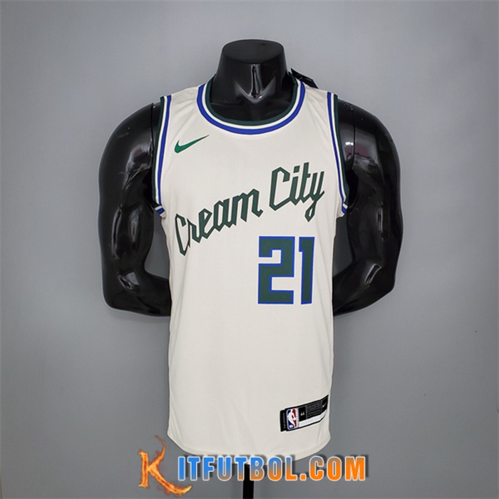 Camisetas Milwaukee Bucks (Holidoay #21) Beige