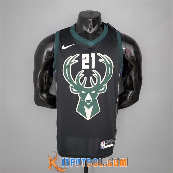 Camisetas Milwaukee Bucks (Holidoay #21) Negro