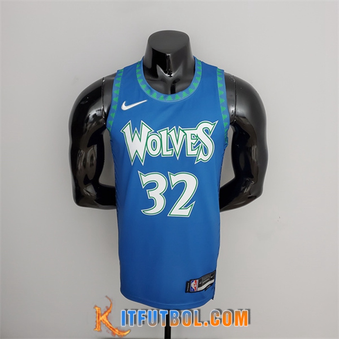 Camisetas Minnesota Timberwolves (Towns #32) Azul 75th Anniversary City Edition