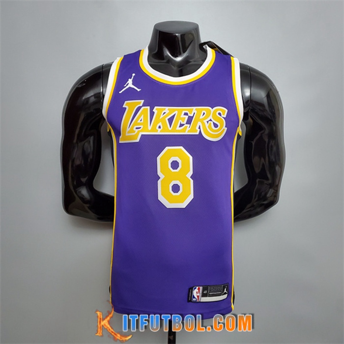 Camisetas Los Angeles Lakers (Bryant #8) Púrpura Theme Encolure Ronde