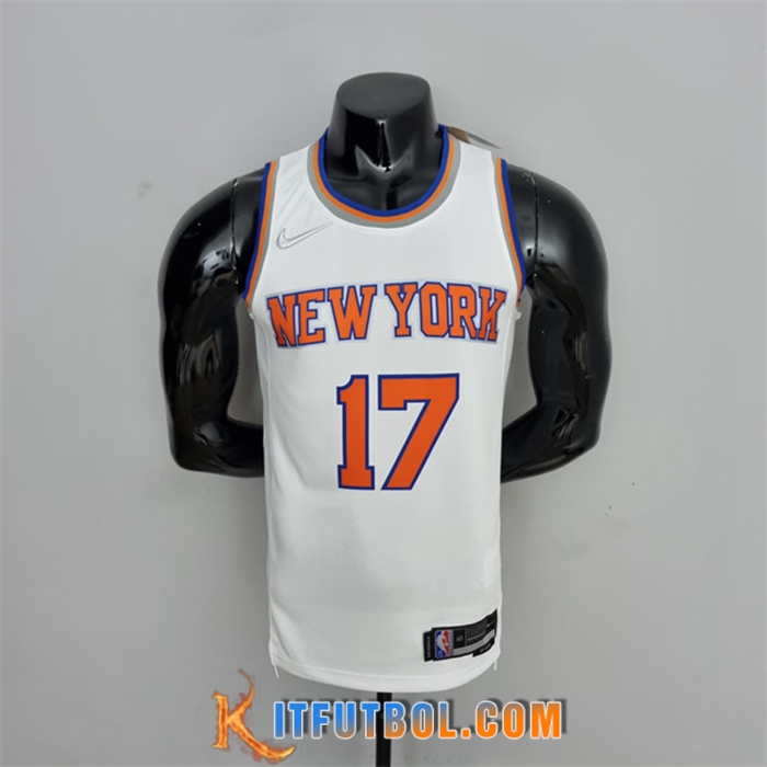 Camisetas New York Knicks (Lin #17) Blanco 75th Anniversary