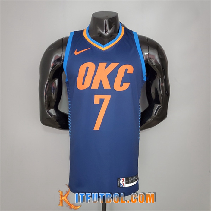 Camisetas Oklahoma City Thunder (Anthony #7) Azul Stripes