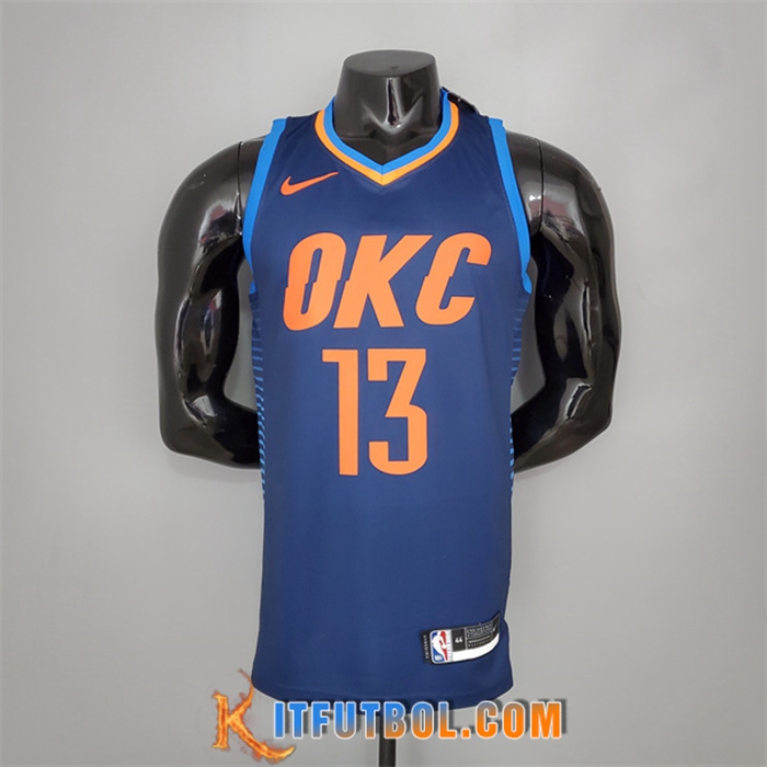 Camisetas Oklahoma City Thunder (George #13) Azul Stripes