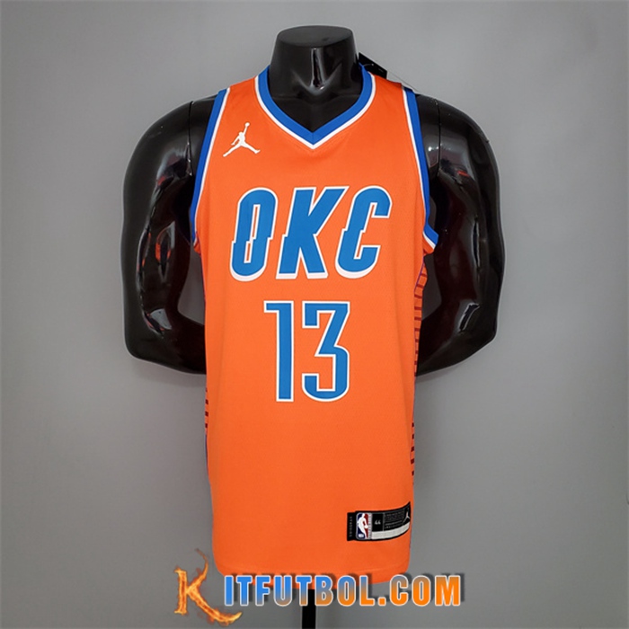 Camisetas Oklahoma City Thunder (George #13) Naranja Jordan