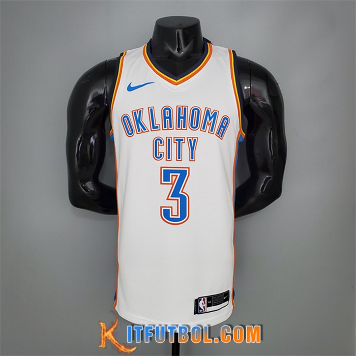 Camisetas Oklahoma City Thunder (Paul #3) Blanco