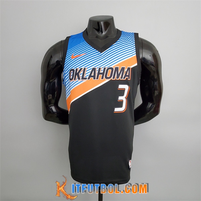 Camisetas Oklahoma City Thunder (Paul #3) Negro City Edition