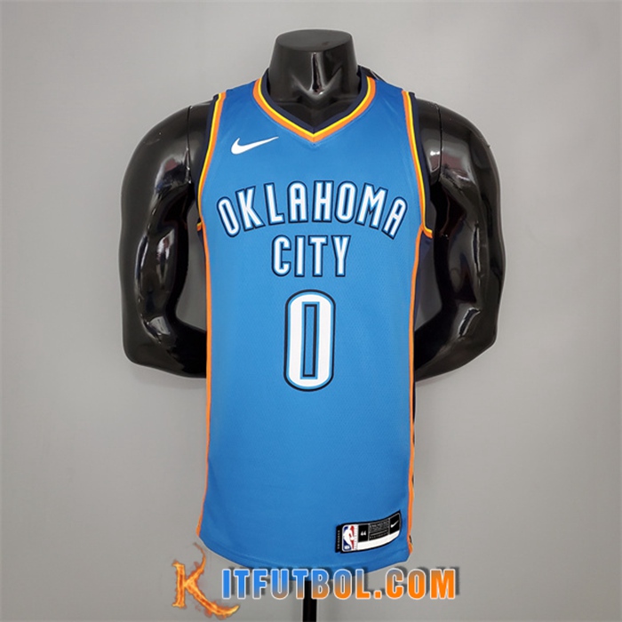 Camisetas Oklahoma City Thunder (Westbrook #0) Azul