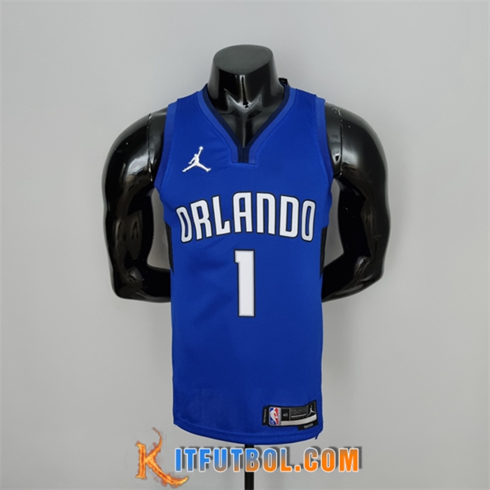 Camisetas Orlando Magic (McGrady #1) Azul 75th Anniversary