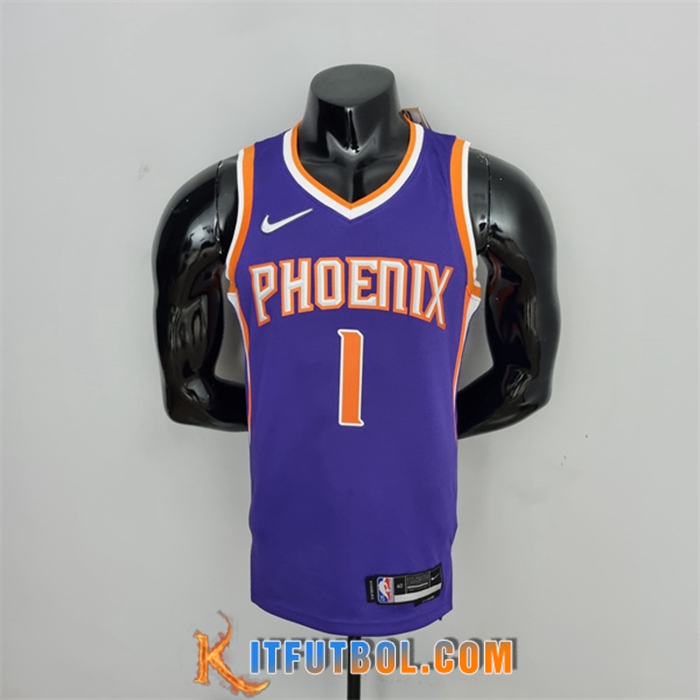 Camisetas Phoenix Suns (Booker #1) Púrpura 75th Anniversary