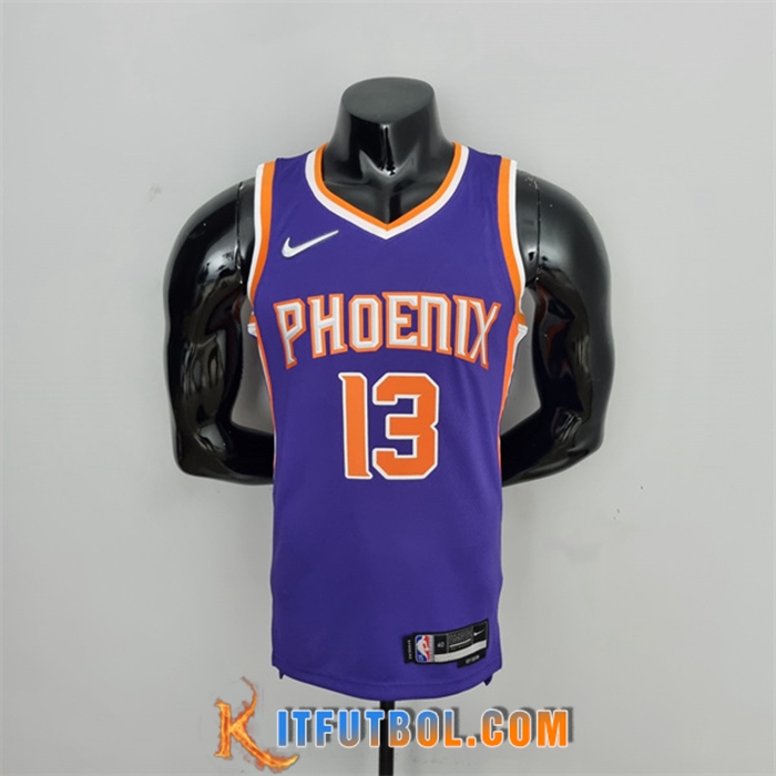 Camisetas Phoenix Suns (Nash #13) Púrpura 75th Anniversary