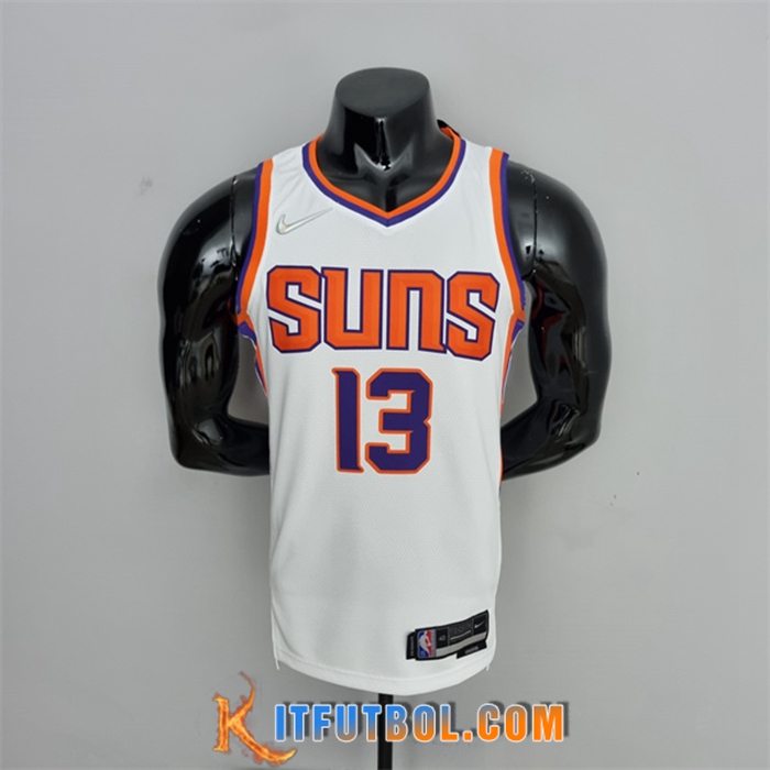 Camisetas Phoenix Suns (Nash #13) Blanco 75th Anniversary