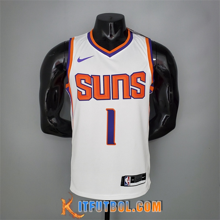 Camisetas Phoenix Suns (Booker #1) Blanco