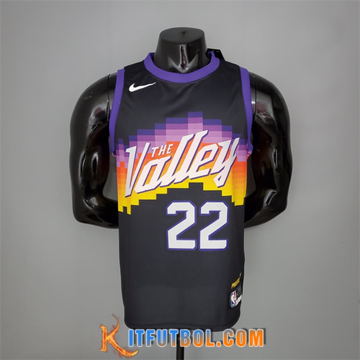 Nueva Camisetas Phoenix Suns (Ayton #22) Negro City Edition