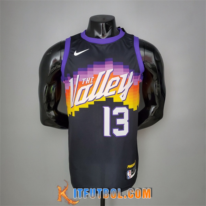 Nueva Camisetas Phoenix Suns (Nash #13) Negro City Edition