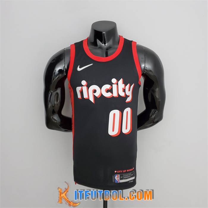 Camisetas Portland Trail Blazers (Anthony #00) 2022 Season Negro Urban Edition