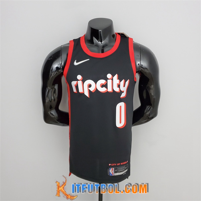 Camisetas Portland Trail Blazers (Lillard #0) 2022 Season Negro Urban Edition