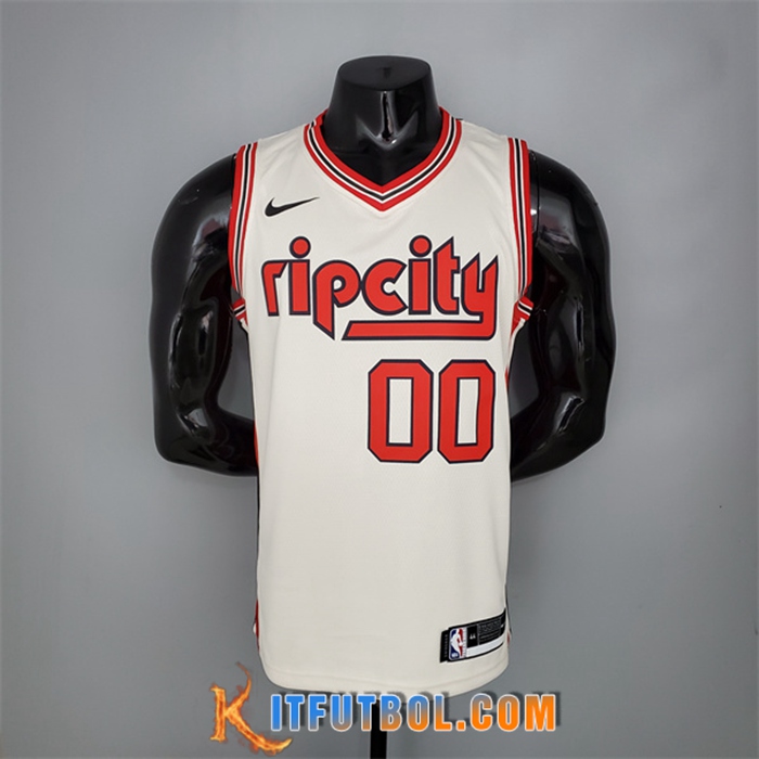 Camisetas Portland Trail Blazers (Anthony #00) Beige