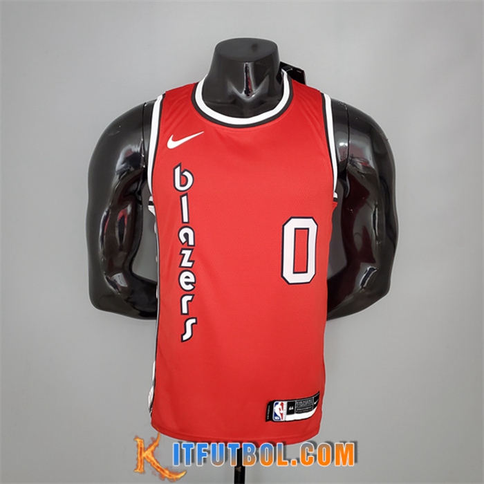 Camisetas Portland Trail Blazers (Lillaro #0) Retro Rojo