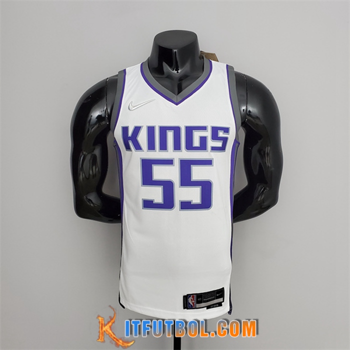 Camisetas Sacramento Kings (Williams #55) Blanco 75th Anniversary